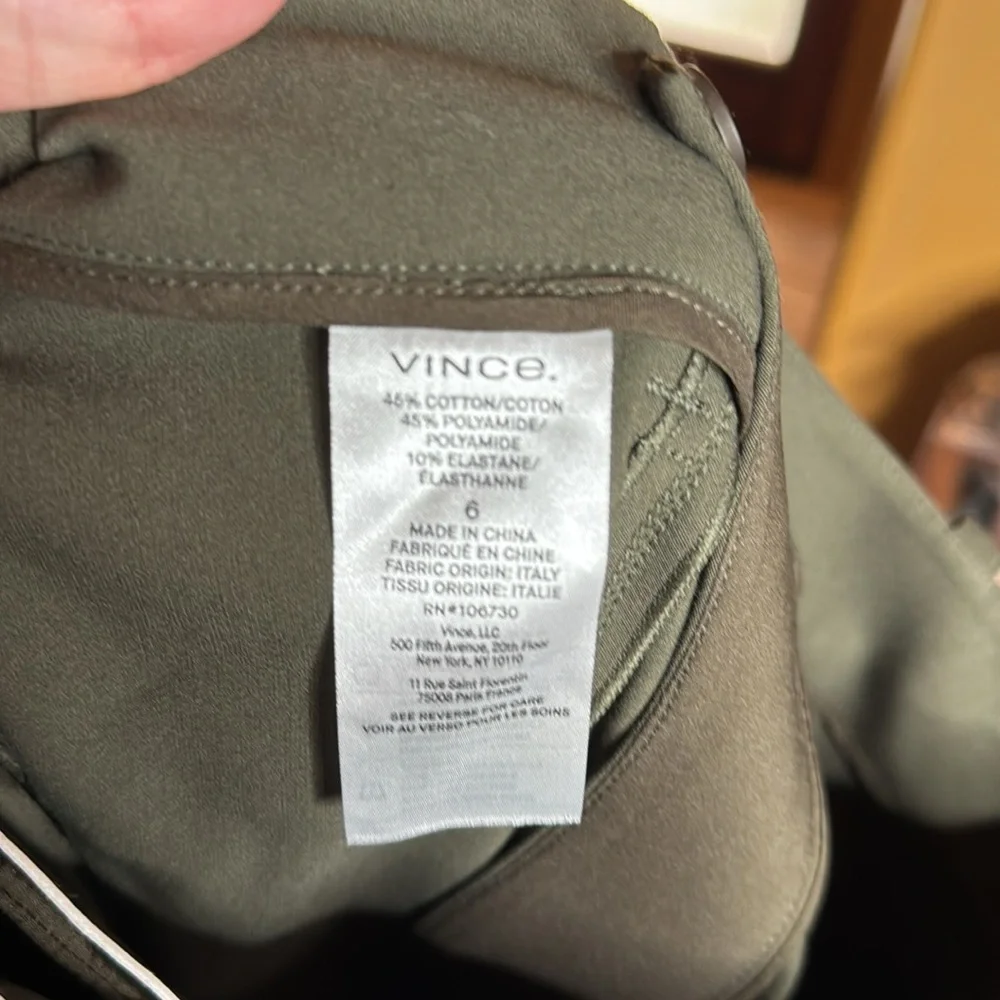 NWT Vince Women's High Waist Cigarette Pant Dark Pine Size 6 - Picture 9 of 11